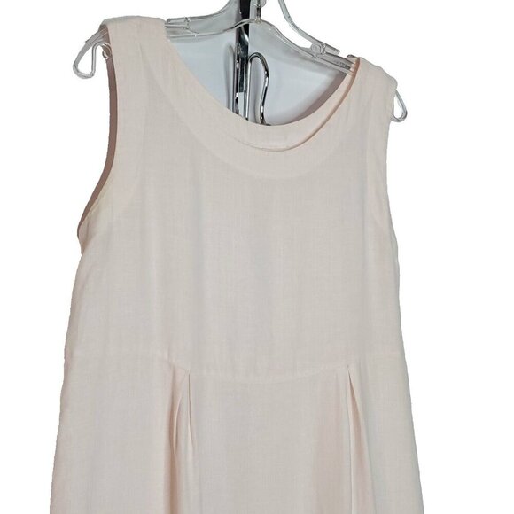 Bryn Walker Linen Maxi Dress S Light Pink Sleeveless Lagenlook Boho Feminine - Picture 3 of 9